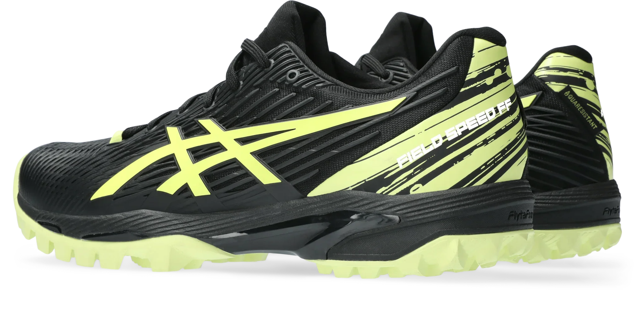 Asics Field Speed FF Men Black - Glow Yellow Hockeyschoen