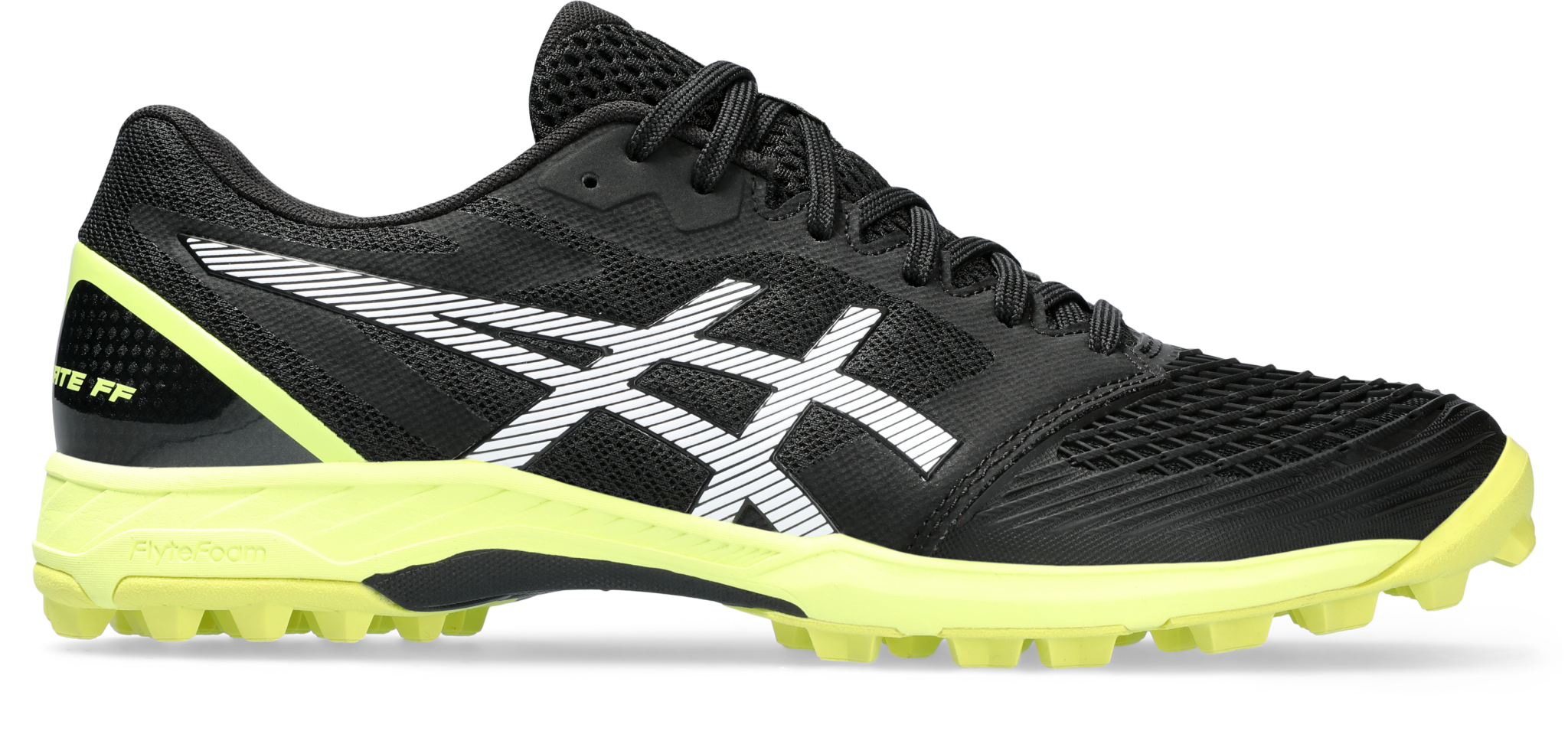 Asics Field Ultimate FF Men Black - Glow Yellow Hockeyschoen