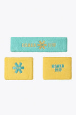 Osaka Sweatband Set Aqua/Gee/