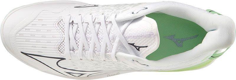 Mizuno Wave Leopardus White - Glacial Ridge - Patina Green Hockeyschoen