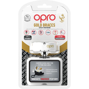Opro Gold Ultrafit Braces Senior White