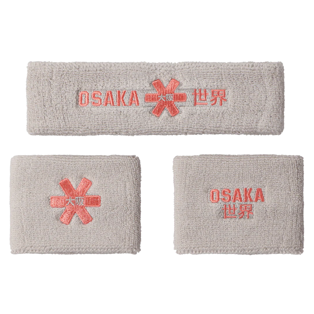 Osaka Sweatband Set 2.0 Grey Pink