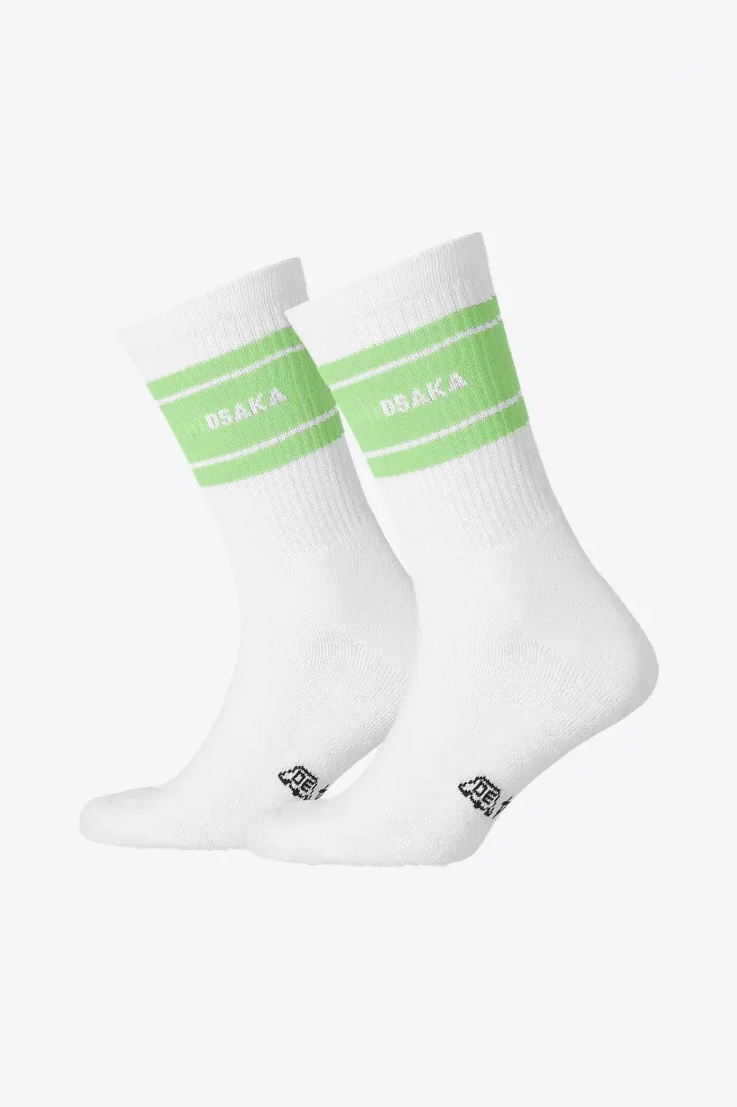Osaka Colourway Socks Duo Pack White/Jade