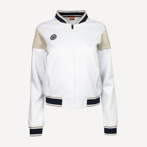The Indian Maharadja women pique bomber jacket white
