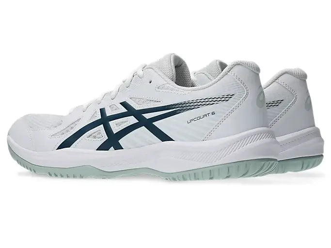 Asics Upcourt 6 White/ Tranquil Teal Men