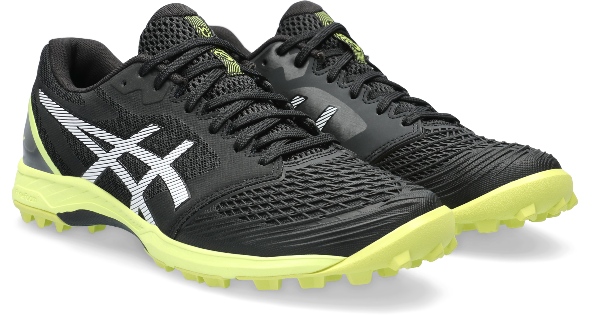 Asics Field Ultimate FF Men Black - Glow Yellow Hockeyschoen