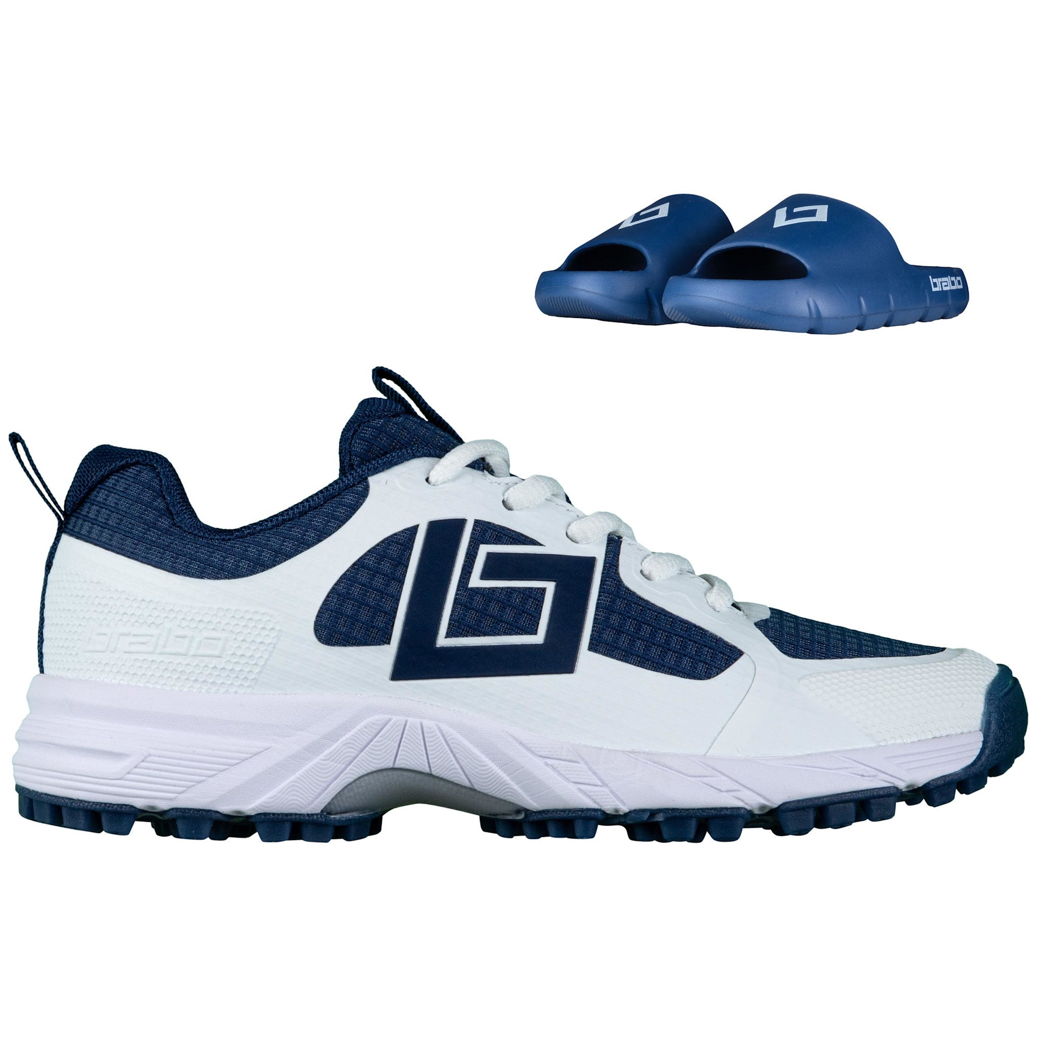 Brabo Shoe Tribute Navy Wit + Slide