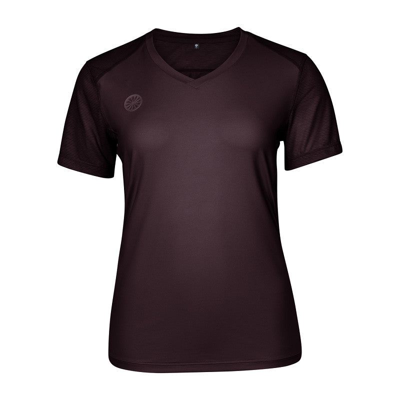 The Indian Maharadja Women Dry Touch Round Neck Dark Berry