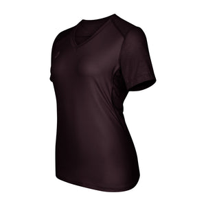 The Indian Maharadja Women Dry Touch Round Neck Dark Berry