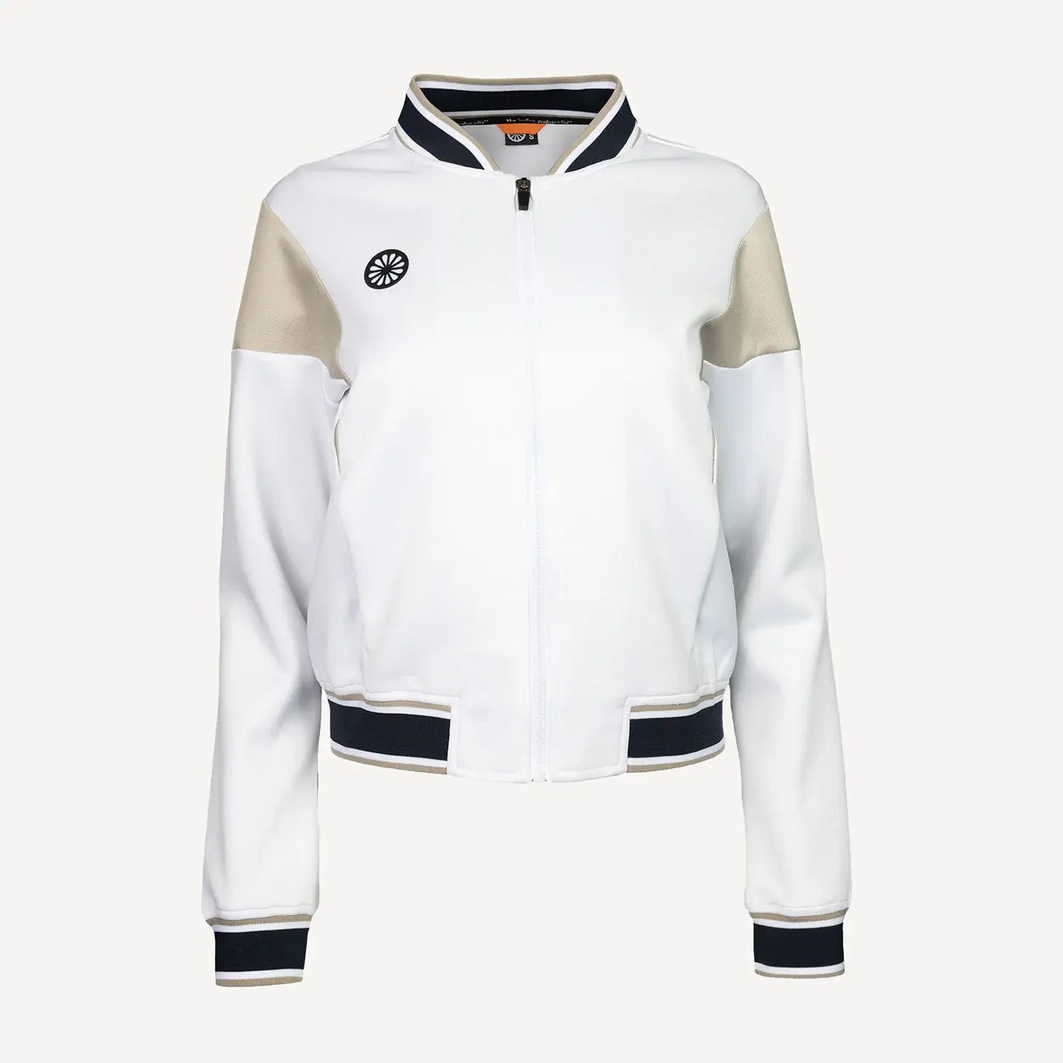 The Indian Maharadja women pique bomber jacket white