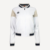 The Indian Maharadja women pique bomber jacket white