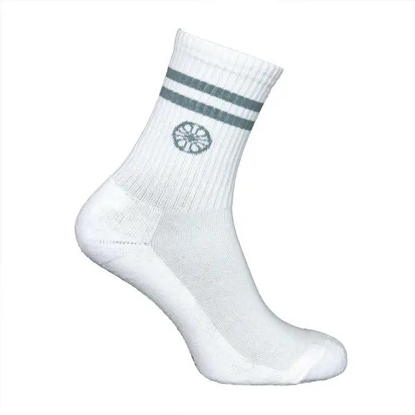 The Indian Maharadja Striped Crew Sock Misty Grey